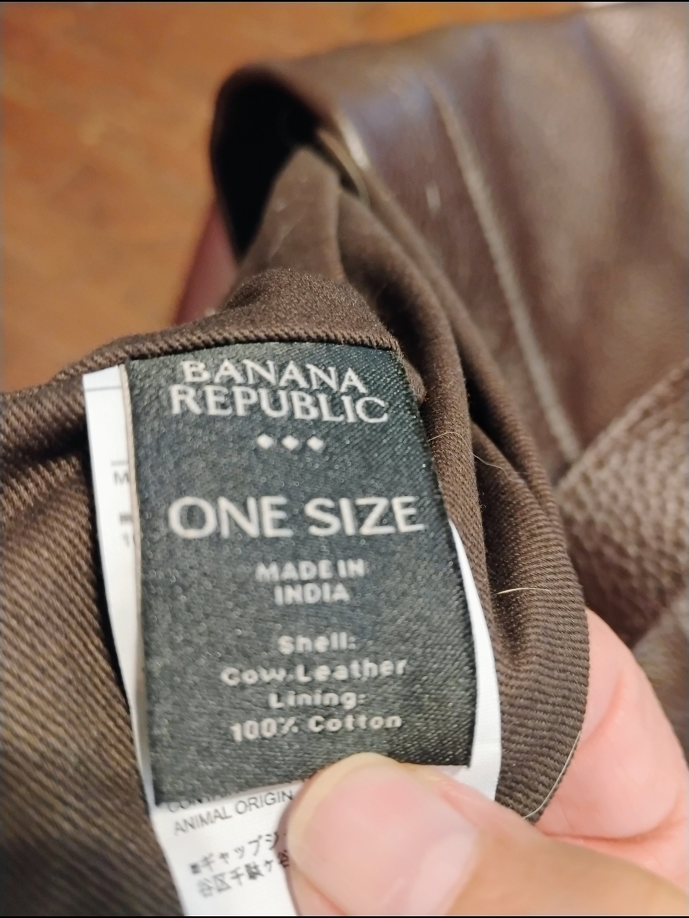 Banana Republic Lg Brown Pebbled Leather Tote Bag Work, Travel - Picture 13 of 13